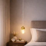 معَلَّقة إضاءة باللون الذهبي مودرن