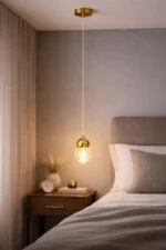 معَلَّقة إضاءة باللون الذهبي مودرن