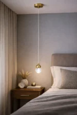 ⁦معَلَّقة إضاءة باللون الذهبي مودرن⁩ - الصورة ⁦2⁩